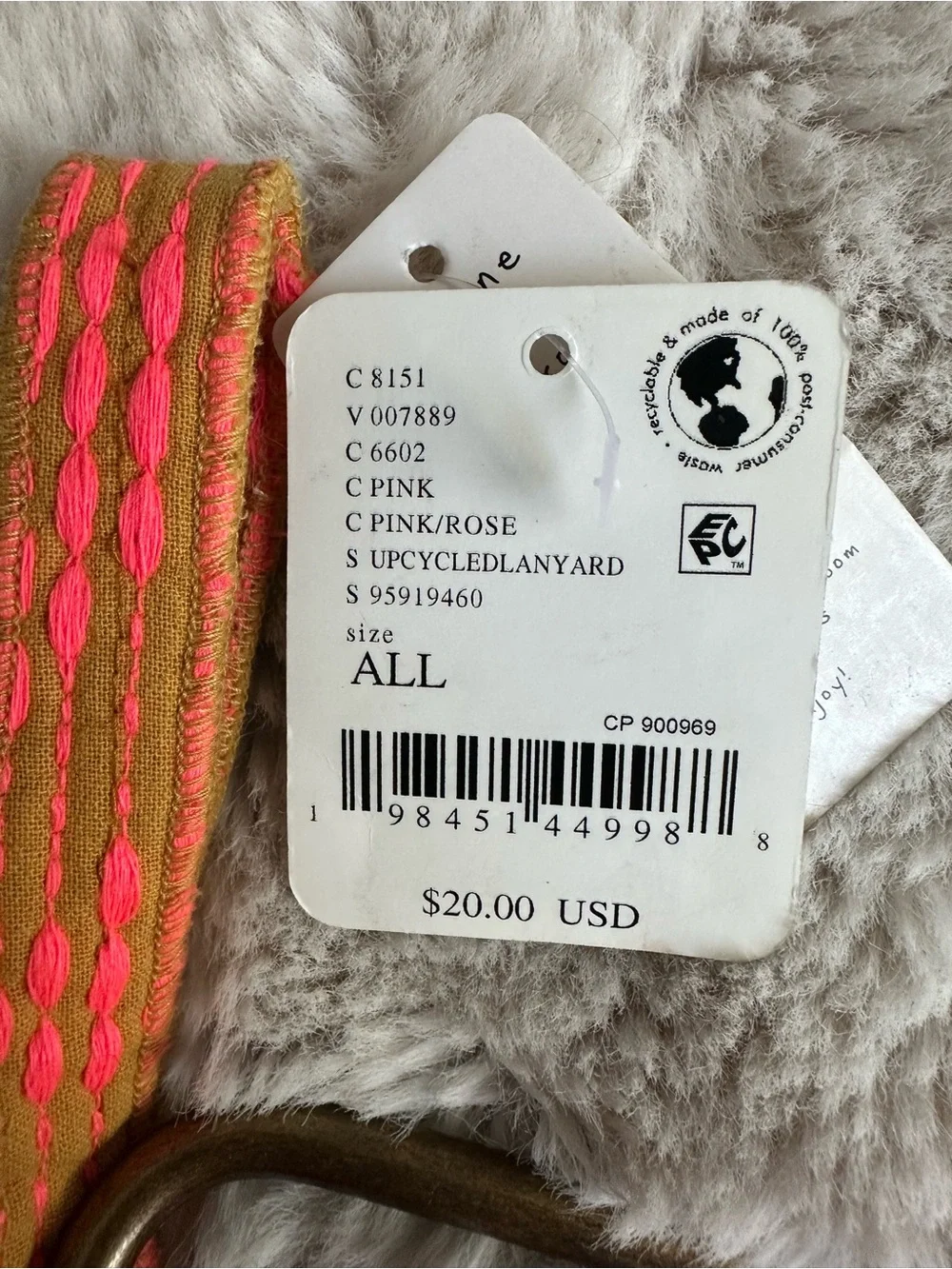 NWT Free People One Up cycled Lanyard. Excellent condition